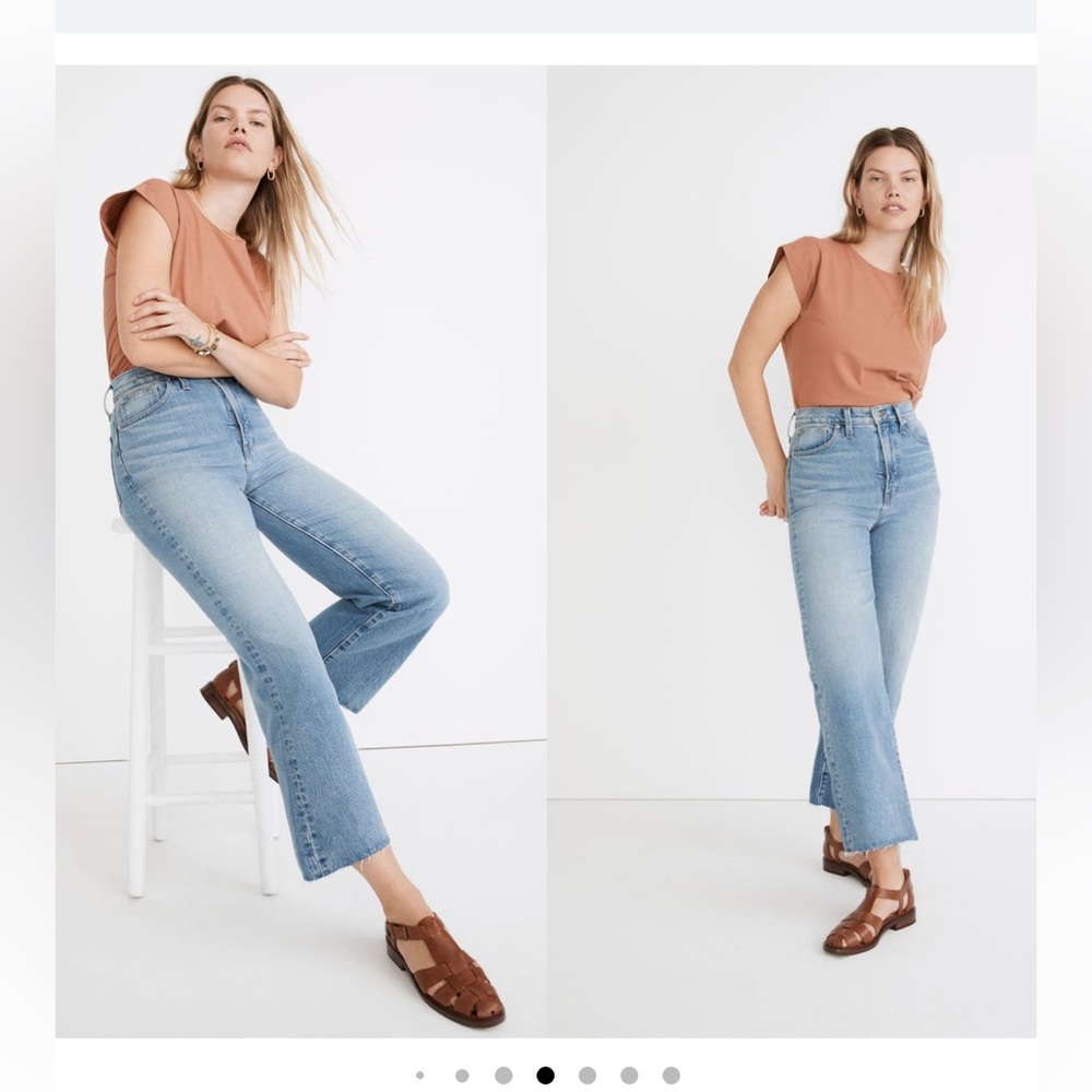Madewell perfect vintage wide leg crop jeans NWOT